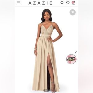 Azazie bridesmaid dress- Elsy color: champagne